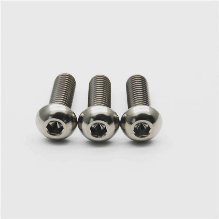 ISO7380 Hex Socket Button Head Gr5 Titanium Bolts